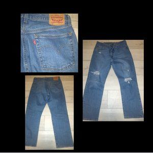 501 Levi Strauss Distressed Stretch Jeans Size 30 x 26